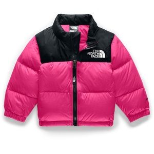 The North Face Kids' Vibrant Pink and Black Puffer Coat